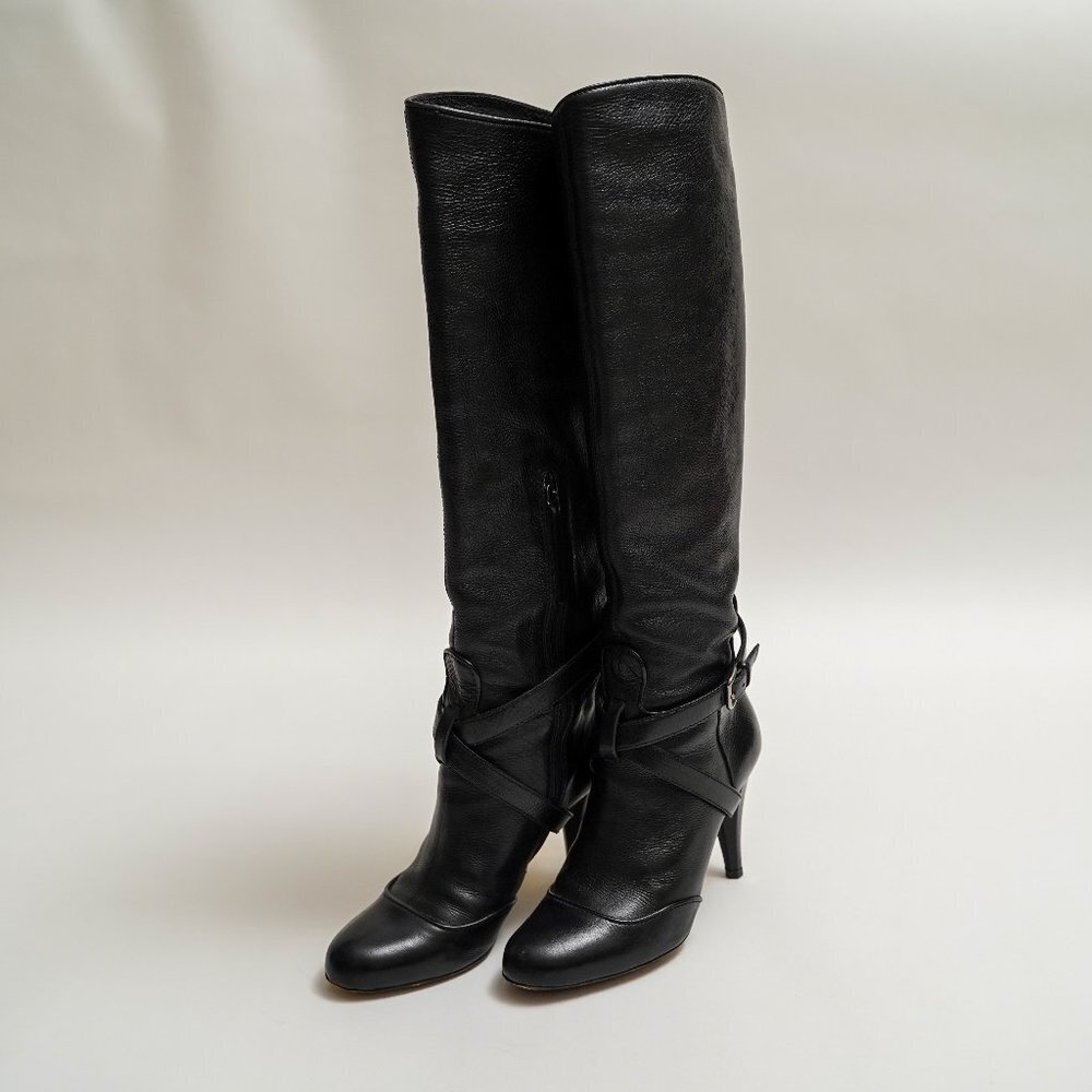 Miu Miu Knee High Kitten Heel Boots - image 2